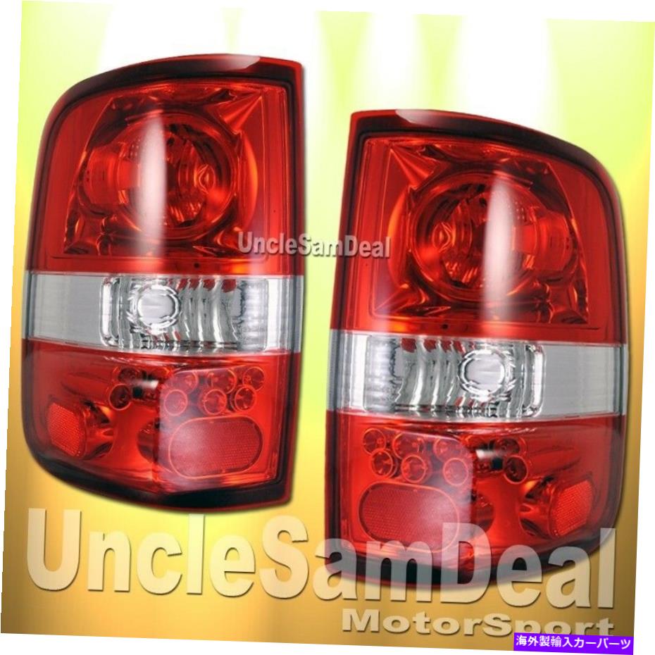 USテールライト 04-08フォードF150ユーロクリアレッドレンズクロームテールライトダイレクトフィットペア 04-08 FORD F150 EURO CLEAR RED LENS CHROME TAIL LIGHTS DIRECT FIT PAIR【並行輸入品】