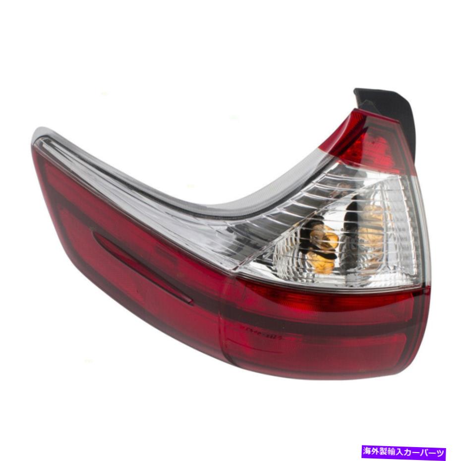 USテールライト トヨタシエナ15-18ドライバテールランプTaillightアセンブリ - レッド＆クリアレンズ Fits Toyota Sienna 15-18 Drivers Tail Lamp Taillight Assembly - Red & Clear Lens【並行輸入品】