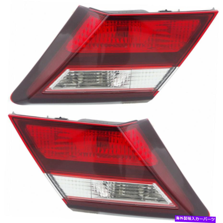USテールライト ホンダシビックテールライト2013年2014 2015ペアの内側セダンドットHO2802105 Fits Honda Civic Tail Light 2013 2014 2015 Pair Inner Sedan DOT HO2802105【並行輸入品】