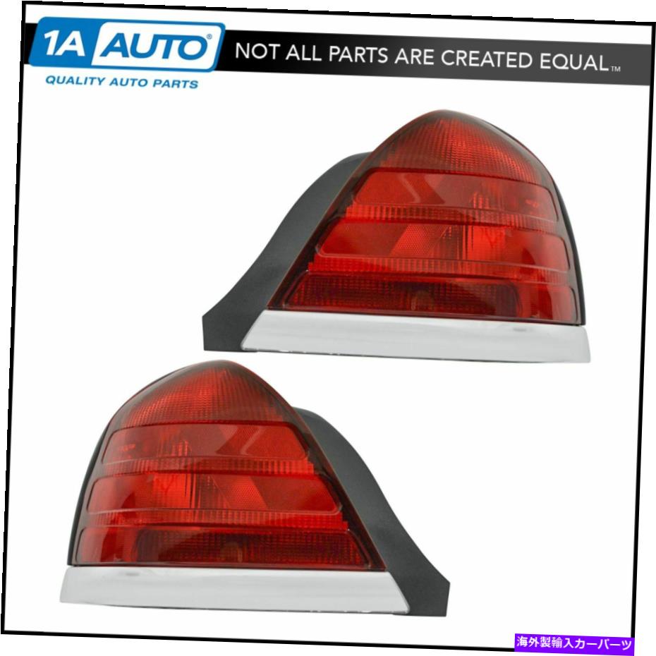 USテールライト Chrome Taillamps Taillights LH Left＆Rh Right 99-10フォードクラウンビクトリア Chrome Taillamps Taillights LH Left & RH Right Set for 99-10 Ford Crown Victoria【並行輸入品】