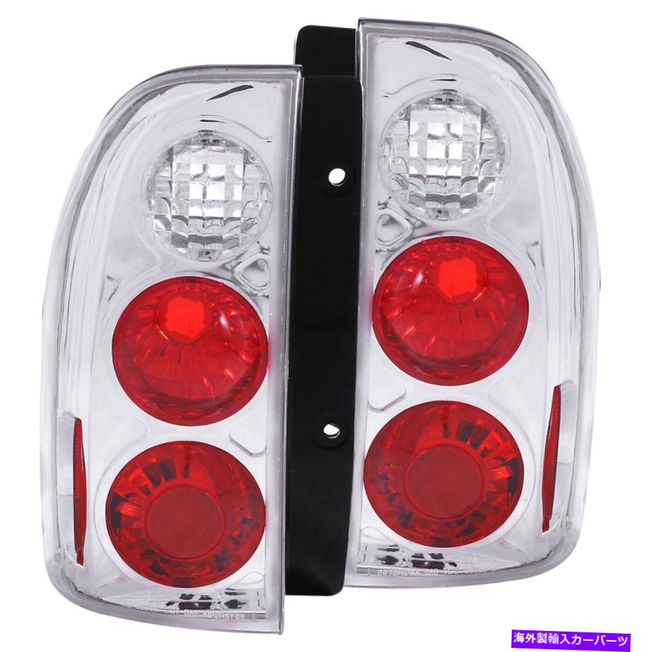USテールライト 99-04スズキグランドビタラテールライト左右ペアクリアレンズ＆クロム Fits 99-04 Suzuki Grand Vitara Tail Lights Left & Right Pair Clear Lens & Chrome【並行輸入品】