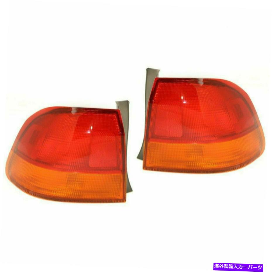 USテールライト フィット1996-1998ホンダシビックペアリアテールライトドライバーとRhセダン Fits 1996-1998 Honda Civic Pair Rear Tail Lights Driver and RH Sedan【並行輸入品】