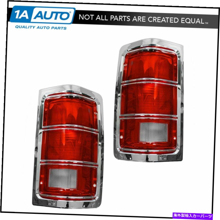 USテールライト Taillights Chrome Bezel Taillampsブレーキペアはドッジピックアップトラックのリアを設定 Taillights Chrome Bezel Taillamps Brake Pair Set Rear for Dodge Pickup Truck【並行輸入品】