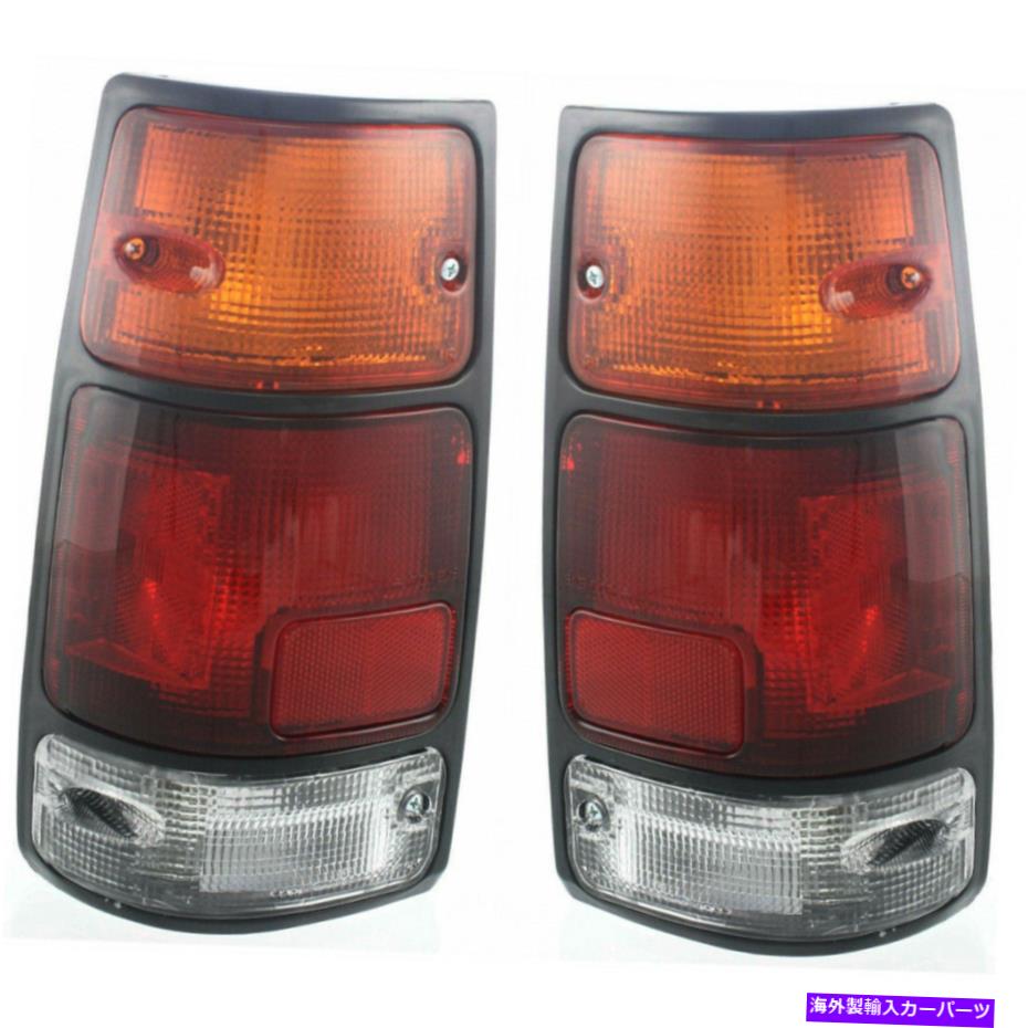 USテールライト いすゞピックアップテールライトアセンブリ1988-1995 LHとRH側ペアW /ブラックトリム For Isuzu Pickup Tail Light Assembly 1988-1995 LH and RH Side Pair w/ Black Trim【並行輸入品】