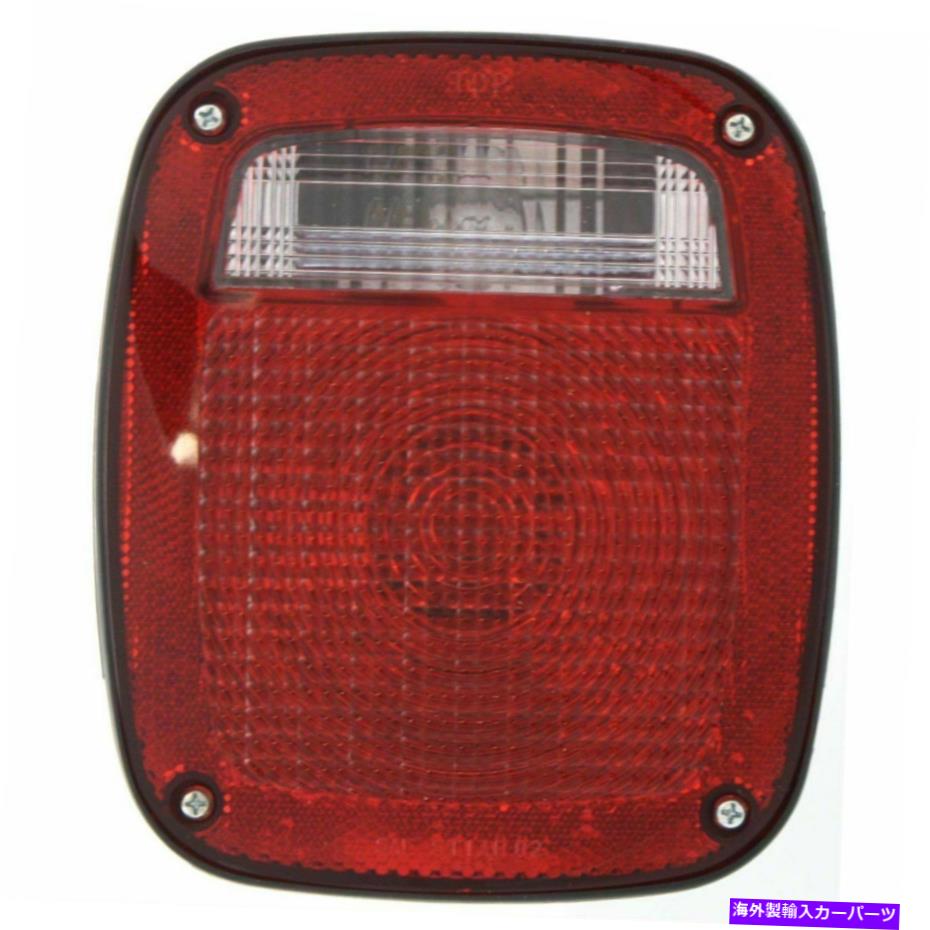 USテールライト 1991年から1995年のハロゲンテールライトJEEPラングラー（YJ）右透明/レンズW /電球 Halogen Tail Light For 1991-1995 Jeep Wrangler (YJ) Right Clear/Red Lens w/Bulbs【並行輸入品】