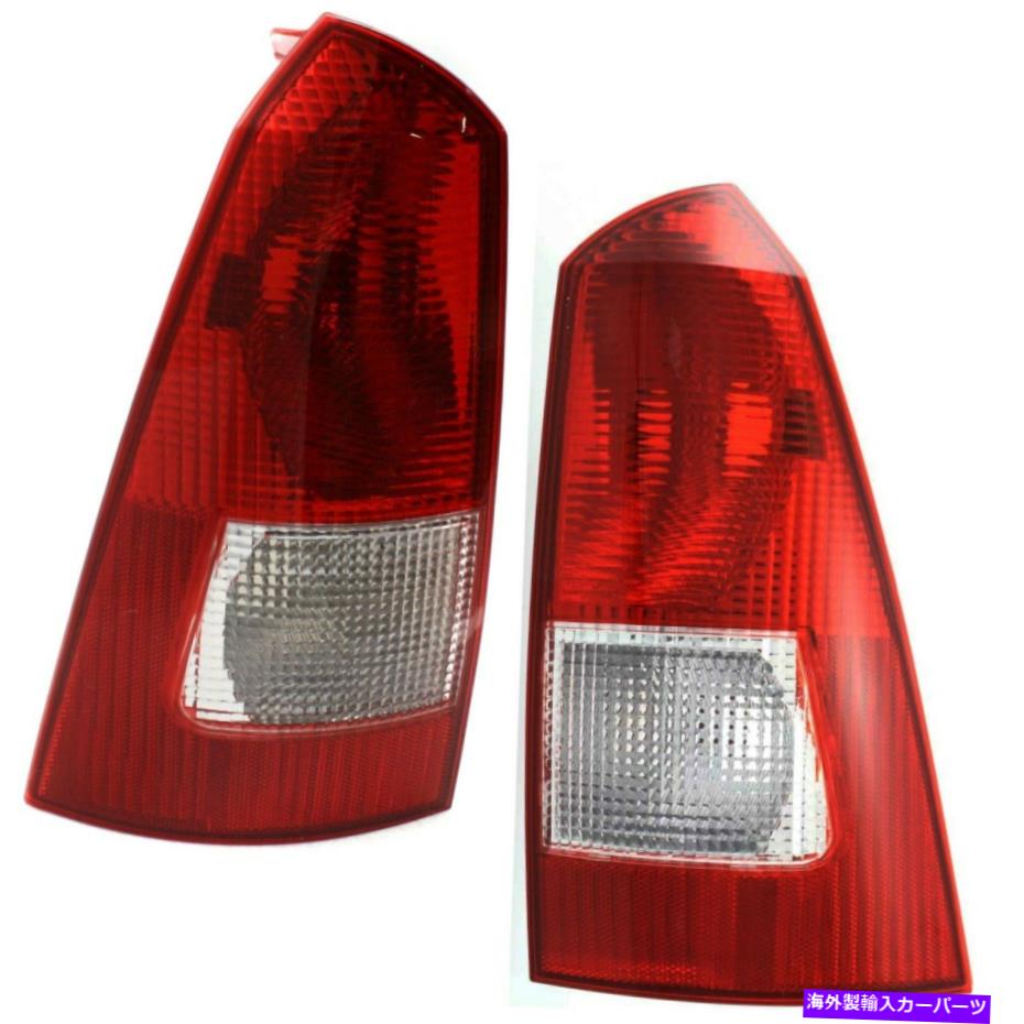 USテールライト 2000-2003フォードフォーカスSE SEDANクリア/レンズ2PCSのためのハロゲンテールライトセット Halogen Tail Light Set For 2000-2003 Ford Focus SE Sedan Clear/Red Lens 2Pcs【並行輸入品】