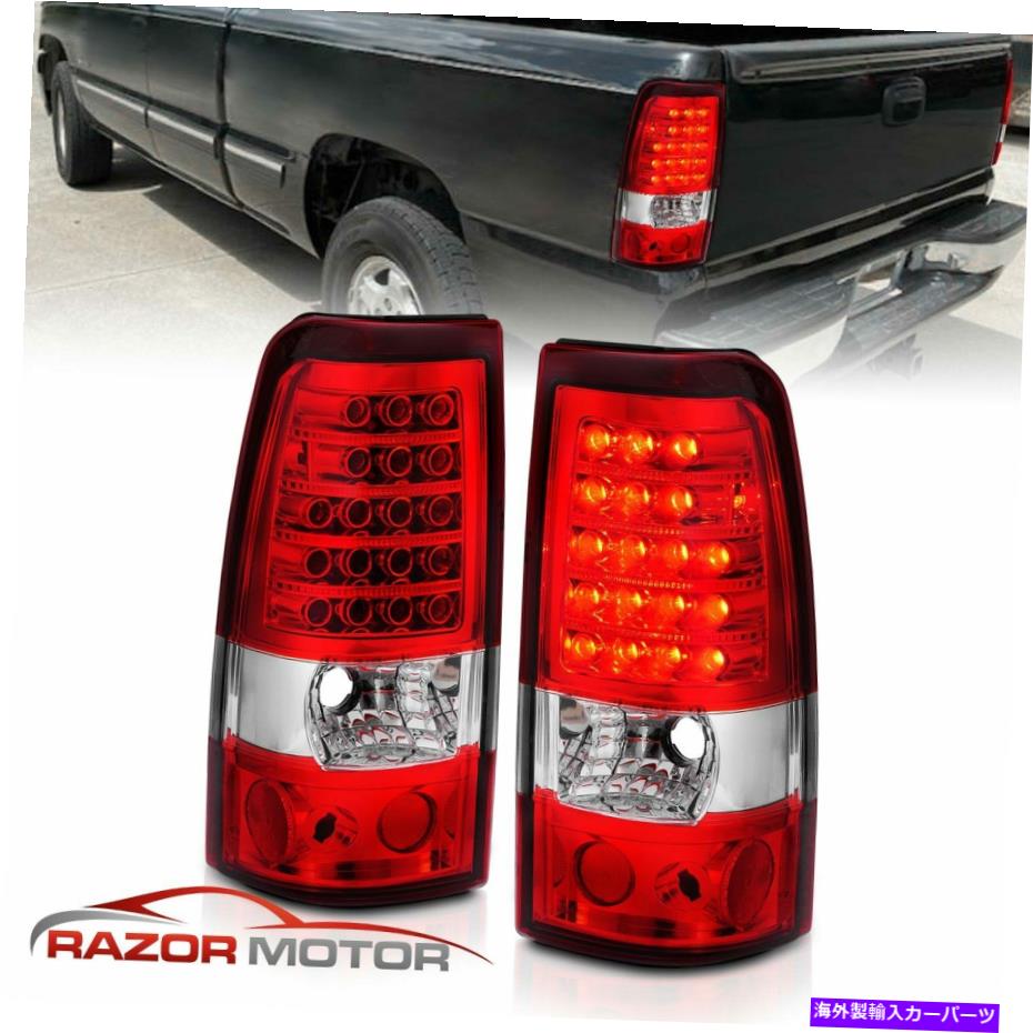 USテールライト Chevy Silverado 1500 2500 3500 HD LED Red Taillightを導きました2006年2004 2003 2004 2005 2006 For Chevy Silverado 1500 2500 3500 HD LED Red Tail Lights【並行輸入品】