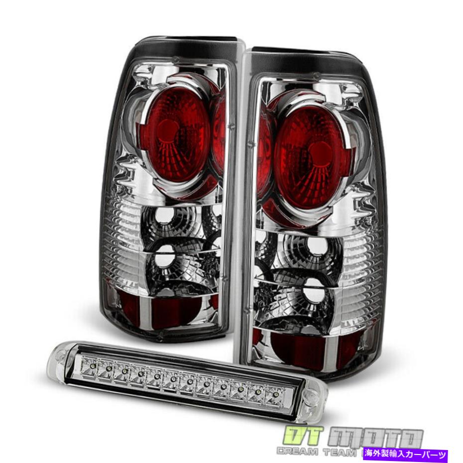USテールライト 1999-2002シボレーシルバード1500 2500 GMCシエラテールライト+ LED 3RDブレーキランプ 1999-2002 Chevy Silverado 1500 2500 GMC Sierra Tail Lights+LED 3rd Brake Lamp【並行輸入品】