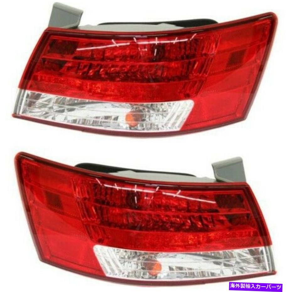 USテールライト 2006-2007 HYUNDAI SONATA外部クリア/レッドW /電球2PCS Halogen Tail Light Set For 2006-2007 Hyundai Sonata Outer Clear/Red w/Bulbs 2Pcs【並行輸入品】