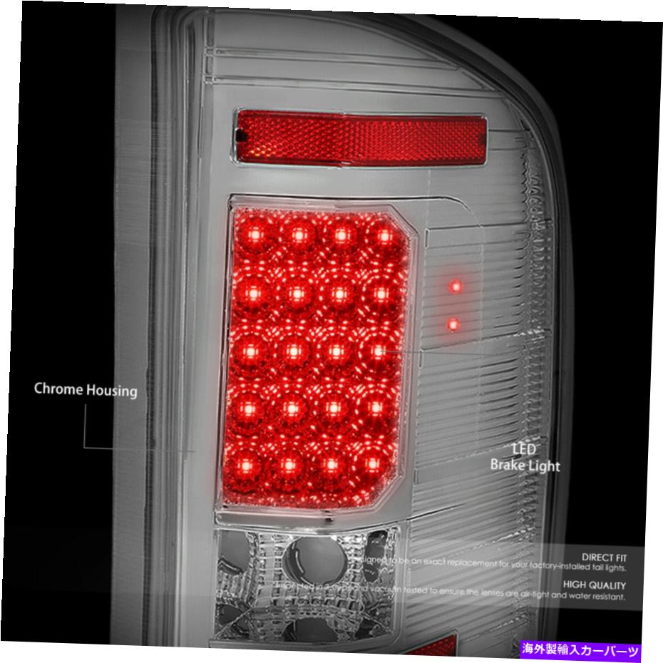 USテールライト 07-14シボリーSilverado ChromeクリアLEDテールライトブレーキランプの取り替えセット FOR 07-14 CHEVY SILVERADO CHROME CLEAR LED TAIL LIGHT BRAKE LAMP REPLACEMENT SET【並行輸入品】