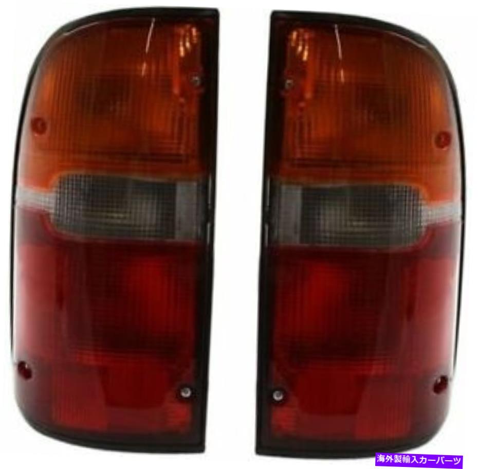 USテールライト Toyota Tacoma 1995-2000のための新しいセットの2つのRh＆LHテールライトアセンブリのセット New Set of 2 RH & LH Tail Light Assembly For Toyota Tacoma 1995-2000【並行輸入品】