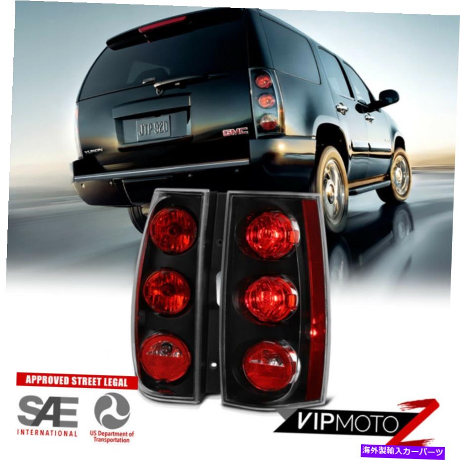 USテールライト 2007-2014 GMC Yukon XLシボレ郊外タホ「デナリスタイル」ブラックテールライトペア 2007-2014 GMC Yukon XL Chevy Suburban Tahoe \