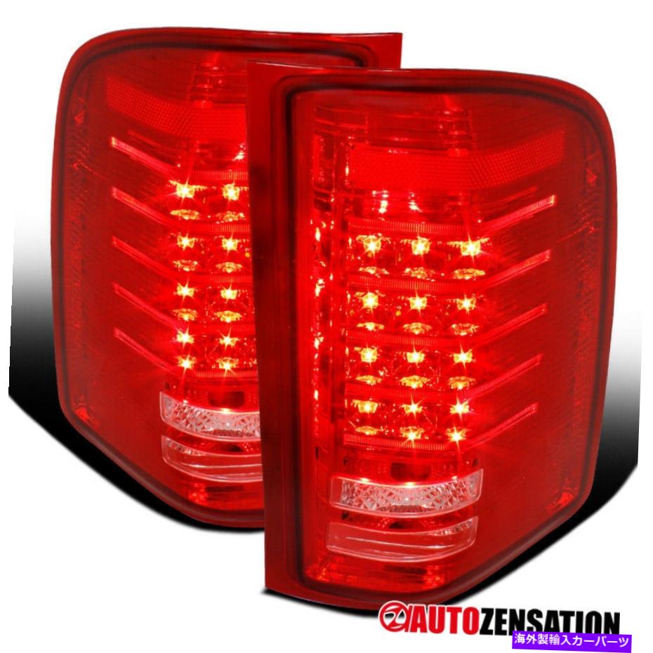USテールライト 2007年から2014年のシボレーSilverado 1500/2500/3500 LED赤いブレーキテールライトランプ For 2007-2014 Chevy Silverado 1500/2500/3500 LED Red Brake Tail Lights Lamps【並行輸入品】