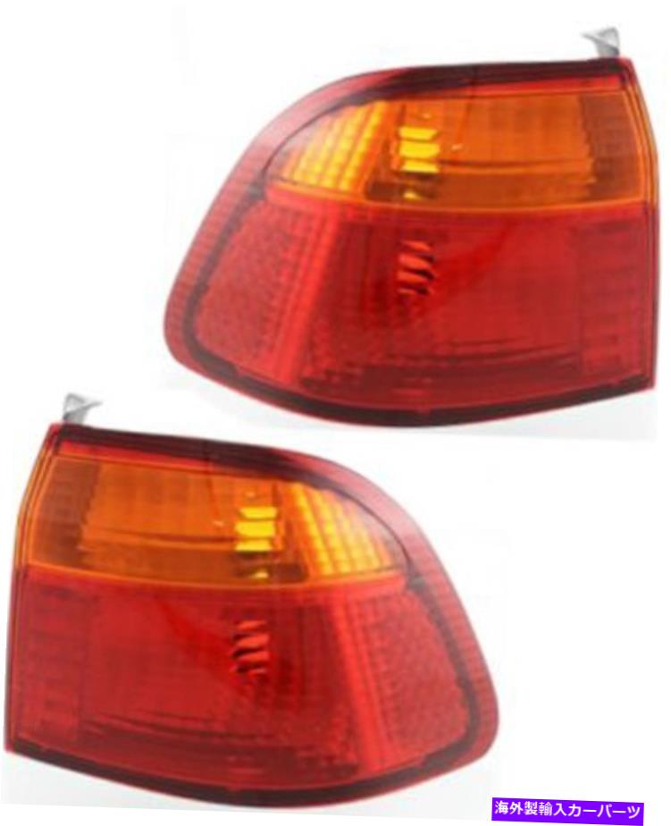 USテールライト 99-00ホンダシビックのためのドライバー＆旅客サイドテールライトテールランプ Driver & Passenger Side Tail Light Tail Lamp for 99-00 Honda Civic【並行輸入品】