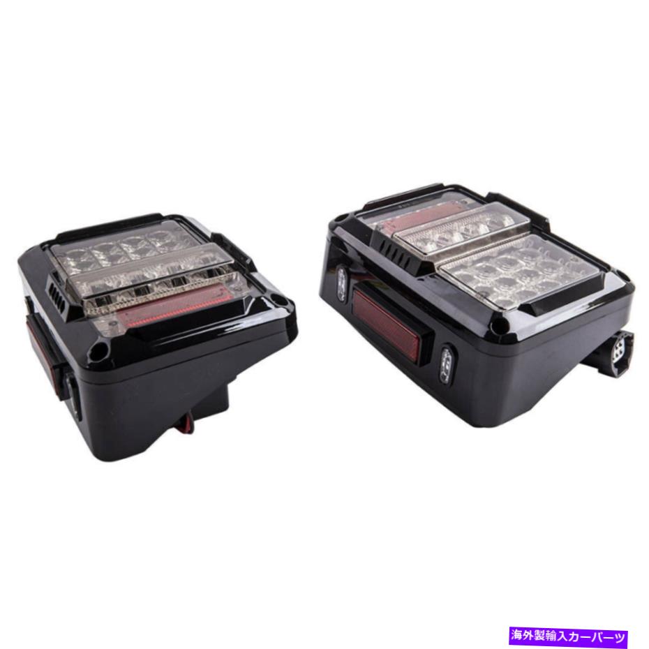 USテールライト 12V LEDテールライトリアブレーキリバースターン信号JK 07-18 12V LED Tail Lights Rear Brake Reverse Turn Signal for Jeep Wrangler JK 07-18【並行輸入品】