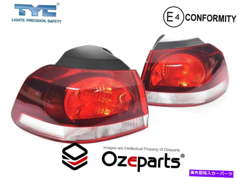 USテールライト VWフォルクスワーゲンゴルフMK6 GTD GTI Hatch 2009~2013用ペアLH + RHテールライトランプ Pair LH+RH Tail Light Lamp For VW Volkswagen Golf MK6 GTD GTi Hatch 2009~2013【並行輸入品】