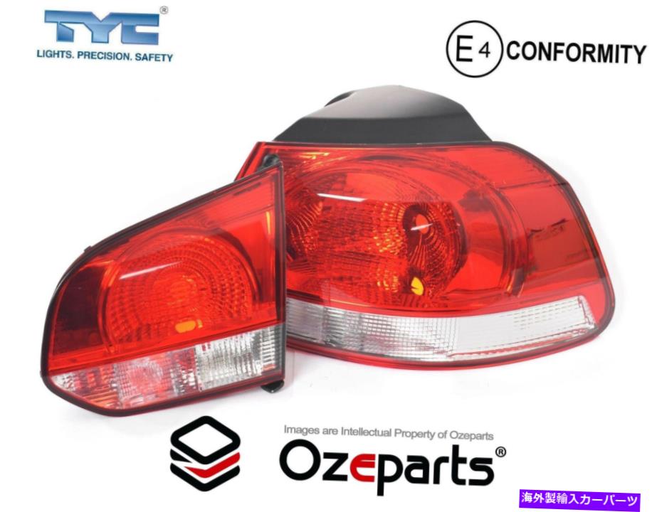 USテールライト VW Volkswagen Golf MK6 Standard 2008~2012用RH右手+テールゲートライトを設定 Set RH Right Tail +Tailgate Light For VW Volkswagen Golf MK6 Standard 2008~2012【並行輸入品】