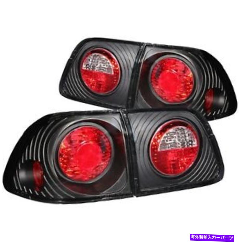 USテールライト Anzo Taillights Blackフィット1999-2000 Honda Civic 221068 ANZO TAILLIGHTS BLACK FITS 1999-2000 HONDA CIVIC 221068【並行輸入品】