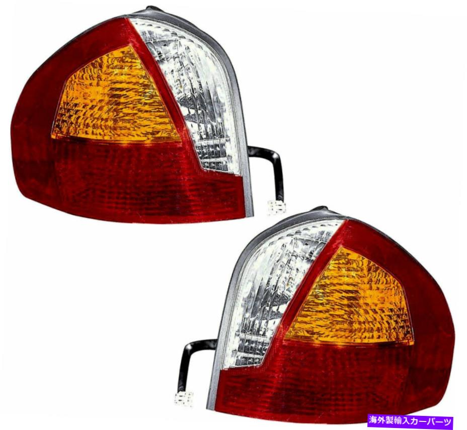 USテールライト Santa Fe 2001 2002 2002 2004 2004年後の外側のテールランプ右景色と左ペアセット FITS FOR SANTA FE 2001 2002 2003 2004 REAR OUTER TAIL LAMP RIGHT & LEFT PAIR SET【並行輸入品】