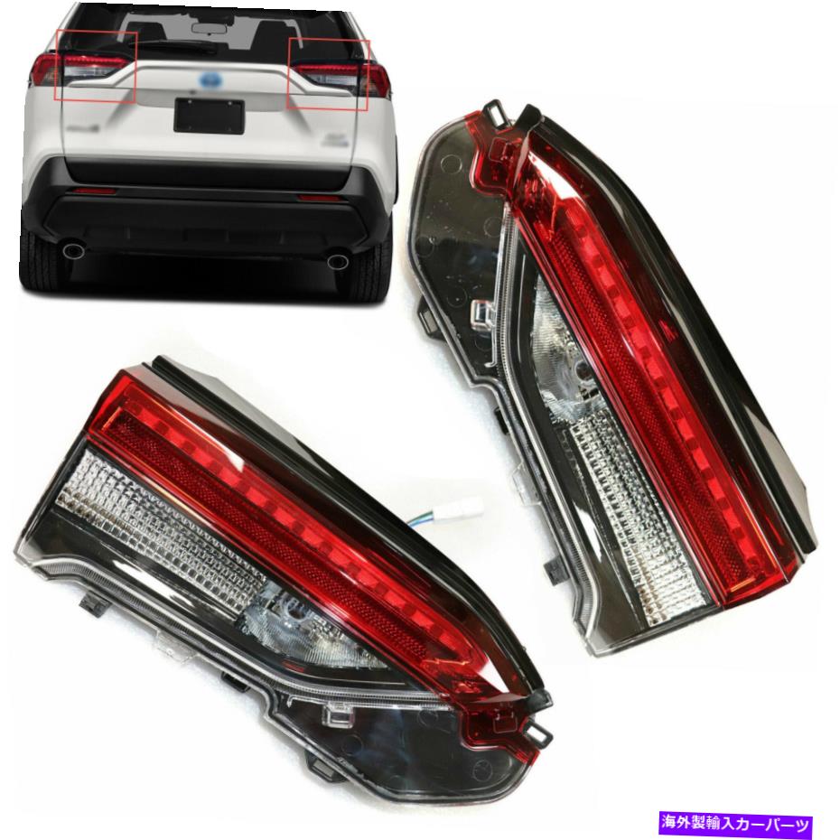 USテールライト テールライトインナーブレーキランプレッドレンズ左右のキット2019-2020トヨタRAV4 Tail Light Inner Brake Lamp Red Lens Left & Right Kits For 2019-2020 Toyota RAV4【並行輸入品】