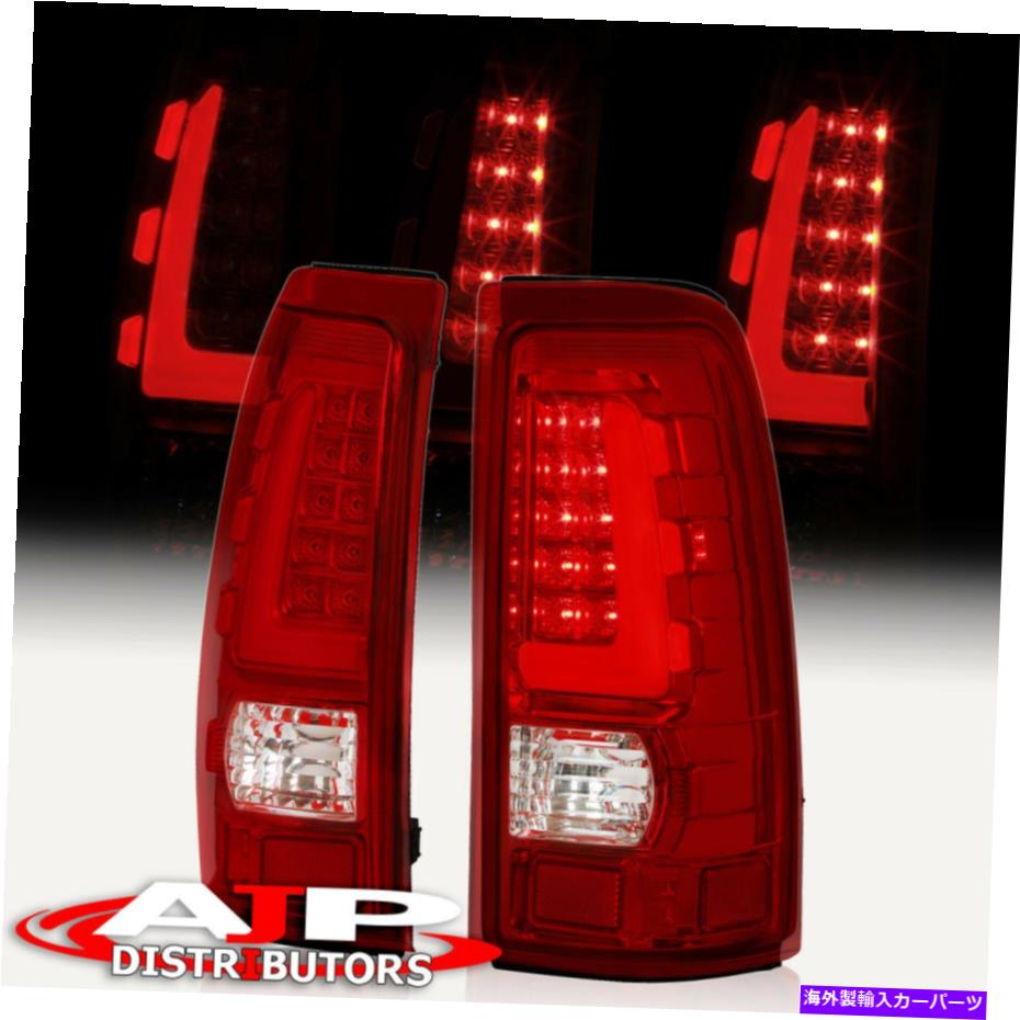 USテールライト 赤いレンズチューブLEDテールライトランプ左+右+ 1999年 - 2006年シエララ Red Lens Tube LED Tail Lights Lamps Left+Right For 1999-2006 Silverado / Sierra【並行輸入品】