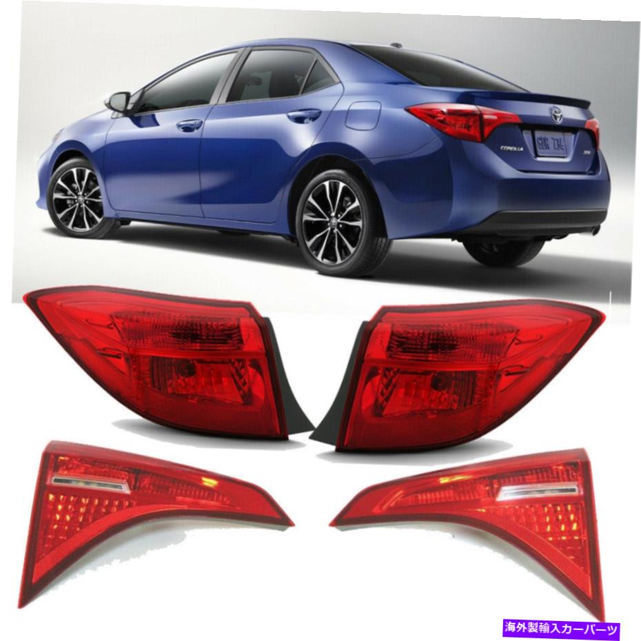 USテールライト 2017年2017年2018年2019年2019年2019年トヨタカローラSE XSEインナー＆アウターTaillightセットテールランプ FIT FOR 2017 2018 2019 Toyota Corolla SE XSE Inner&Outer Taillight Set Tail lamp【並行輸入品】