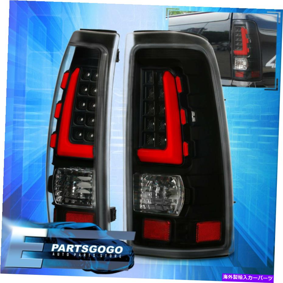 USテールライト 1999年から2006年の赤いLEDのチューブテールライトシーレシルバラドGMCシエラブラックハウジング Red LED Tube Tail Lights For 1999-2006 Chevy Silverado Gmc Sierra Black Housing【並行輸入品】