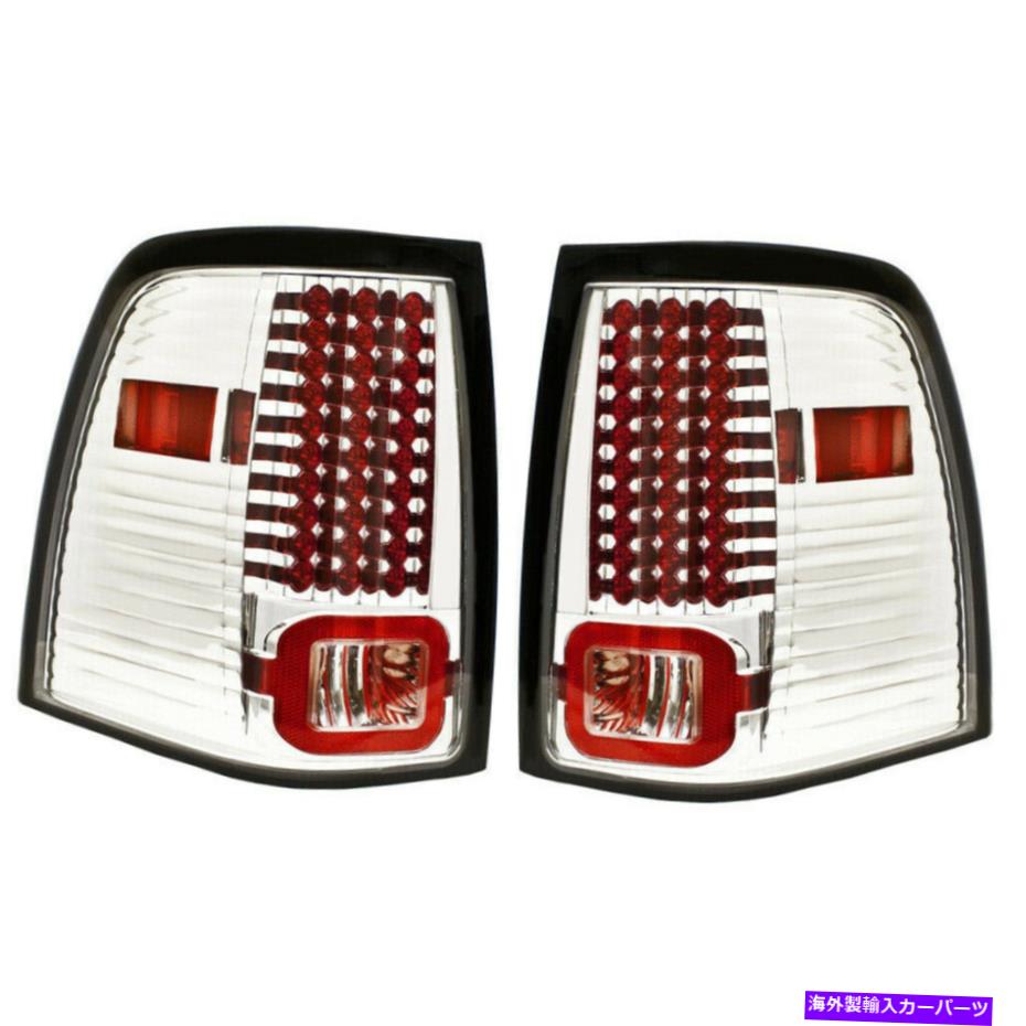 USテールライト 2003年から2006年のフォードのための新しいクロムLEDテールライトセットFO2800166 FO2801166 New Chrome LED Tail Light Set For 2003-2006 Ford Expedition FO2800166 FO2801166【並行輸入品】