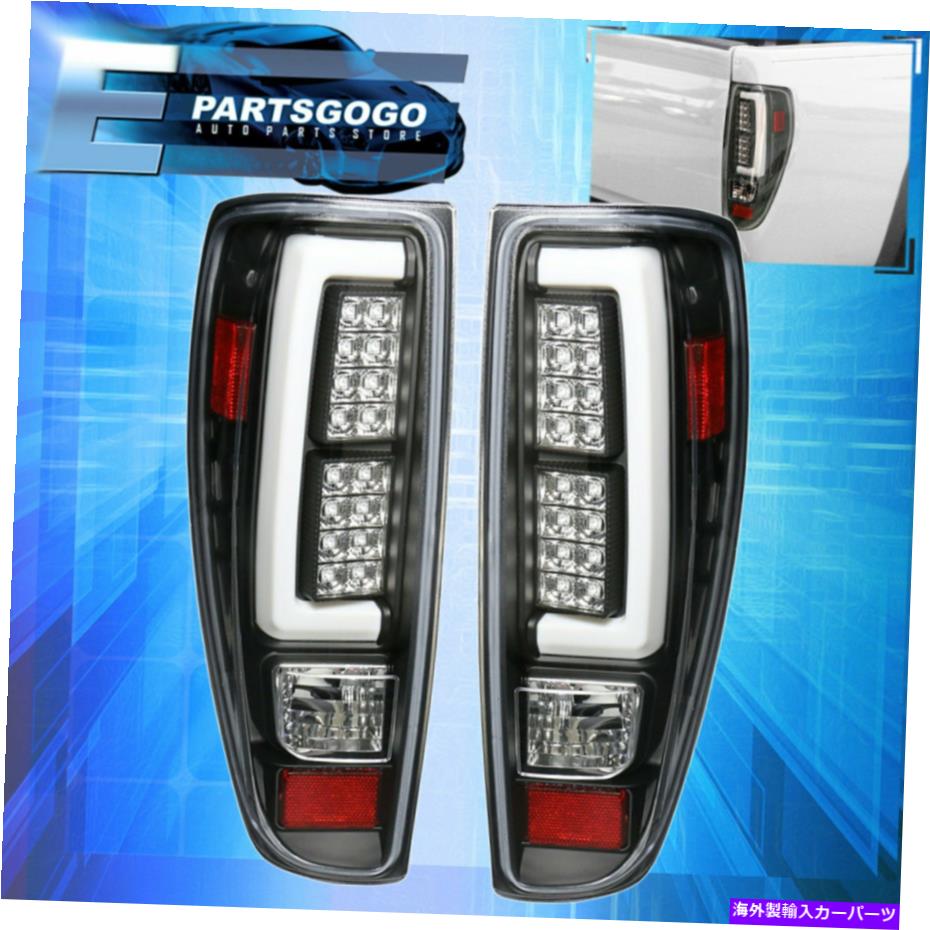 USテールライト 04-12シボレーキャニオンコロラドLEDテールライトランプブラックハウジングホワイトチューブ For 04-12 Chevy Canyon Colorado LED Tail Lights Lamps Black Housing White Tubes【並行輸入品】