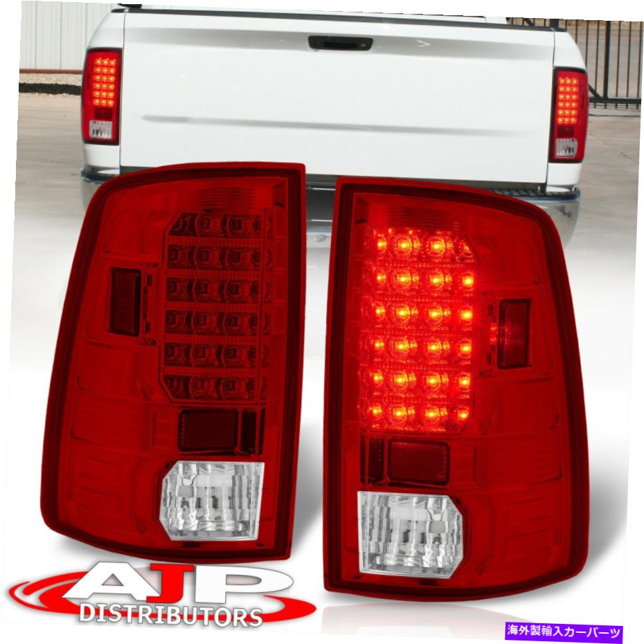 USテールライト 2009-2018 RAM 1500 2500のための赤い明確な交換LEDブレーキテールライトランプ Red Clear Replacement LED Brake Tail Lights Lamps For 2009-2018 Ram 1500 2500【並行輸入品】