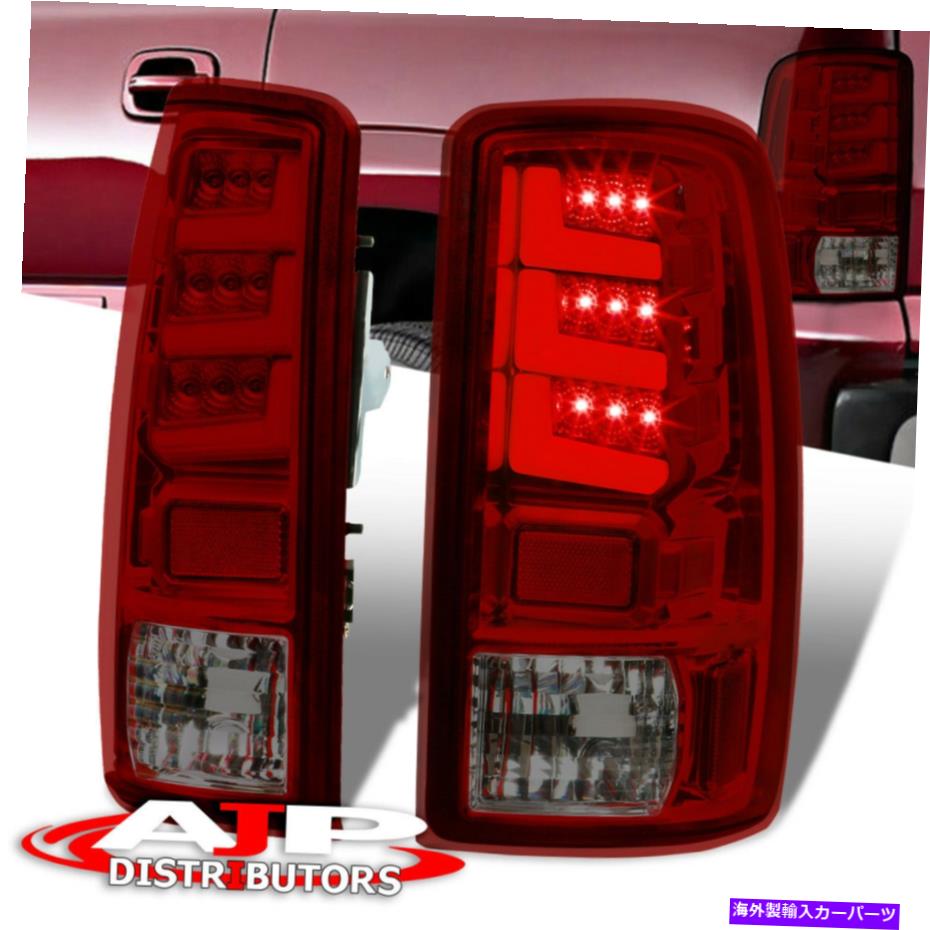 USテールライト 2000-2006のための赤い燻製LEDバーブレーキテールライトランプ郊外 Red Smoked LED Bar Brake Tail Lights Lamps For 2000-2006 Suburban Yukon Tahoe【並行輸入品】