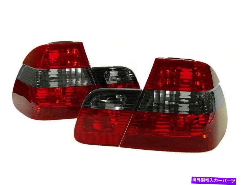 USテールライト 2002-2005 BMW E46 3シリーズ4DセダンのためのDepo Euro赤/煙リアテールライトセット DEPO Euro Red/Smoke Rear Tail Light Set For 2002-2005 BMW E46 3 Series 4D Sedan【並行輸入品】