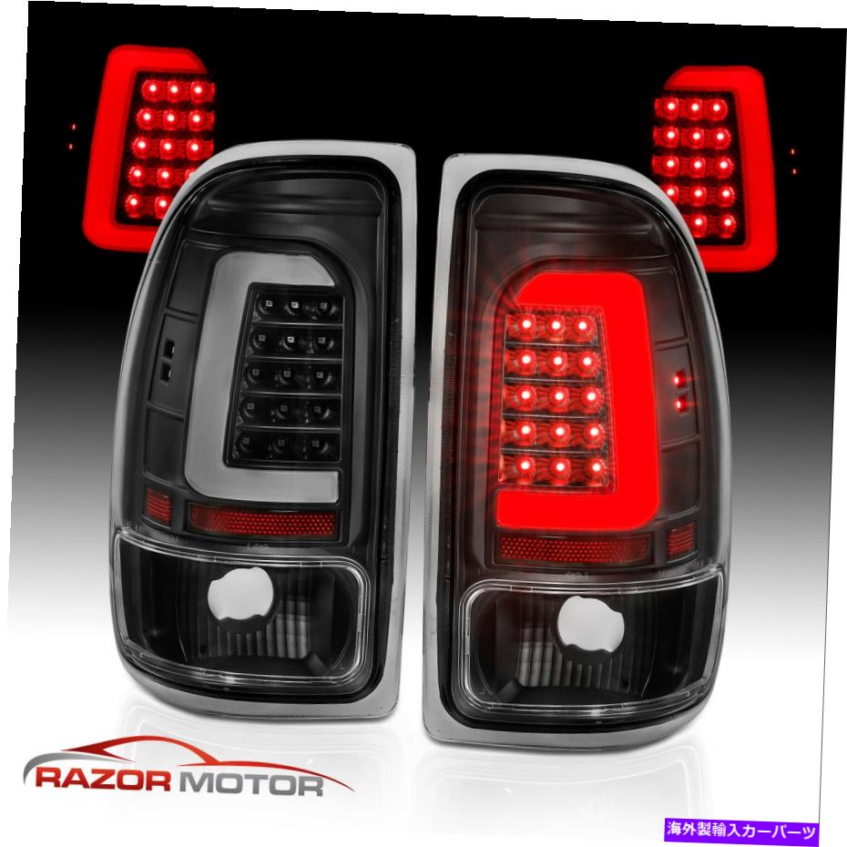 USテールライト フィット97-04ドッジダコタピックアップC-BAR LEDブラック交換テールライトブレーキランプ Fit 97-04 Dodge Dakota Pickup C-Bar LED Black Replacement Tail Lights Brake Lamp【並行輸入品】