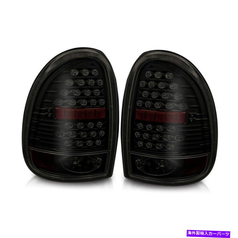 USテールライト 96-00ダッジキャラバン98-03 Durango LEDテールライトブラックスモークリアランプペア 96-00 Dodge Caravan 98-03 Durango LED Tail Lights Black Smoke Rear Lamps PAIR【並行輸入品】