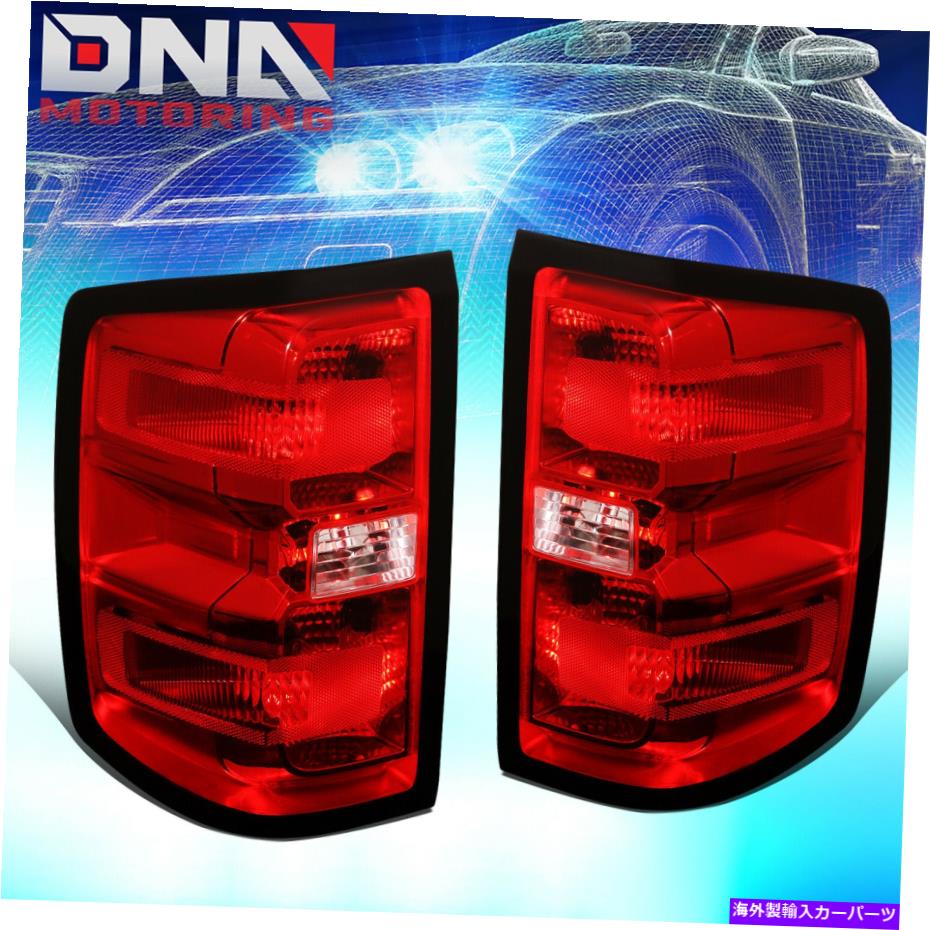 USテールライト 2014-2019 Chevy Silverado GMCシエラテールライトブレーキリバースランプレッドレンズ FOR 2014-2019 CHEVY SILVERADO GMC SIERRA TAIL LIGHT BRAKE REVERSE LAMPS RED LENS【並行輸入品】
