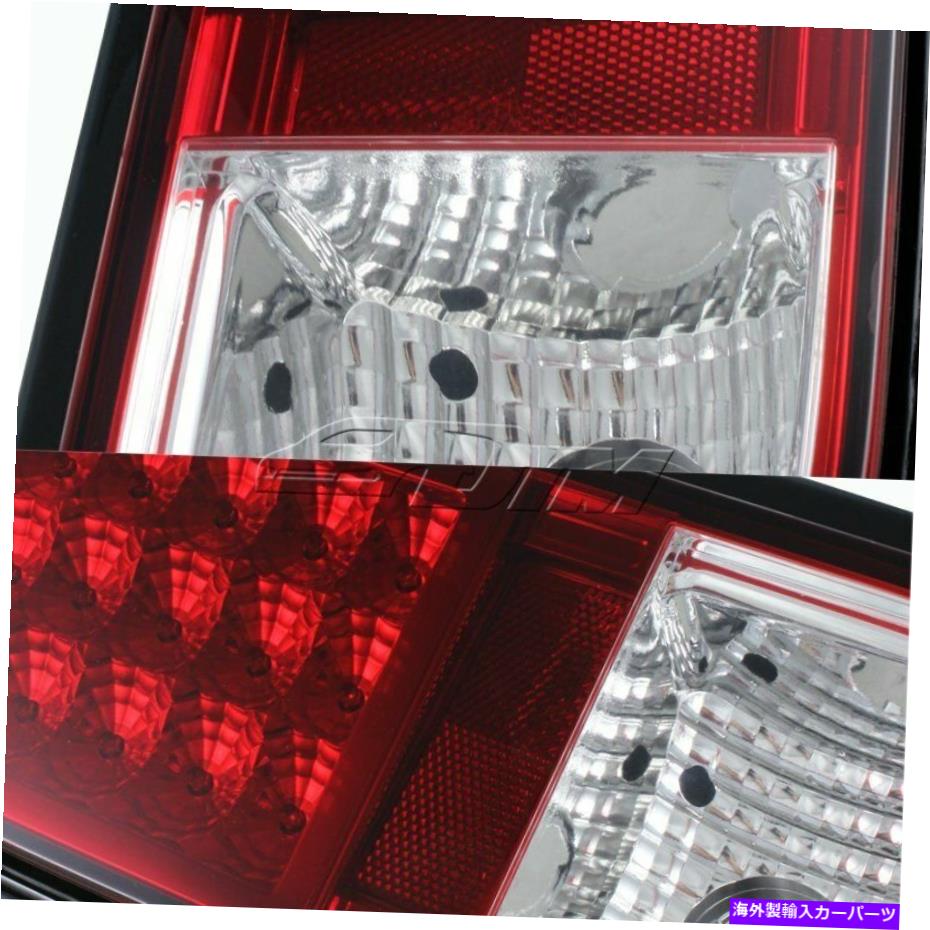 USテールライト 03-09 HUMMER H2クローム赤/クリアレンズLEDリアブレーキテールライトランプ For 03-09 Hummer H2 Chrome Red/Clear Lens LED Rear Brake Tail Lights Lamps【並行輸入品】