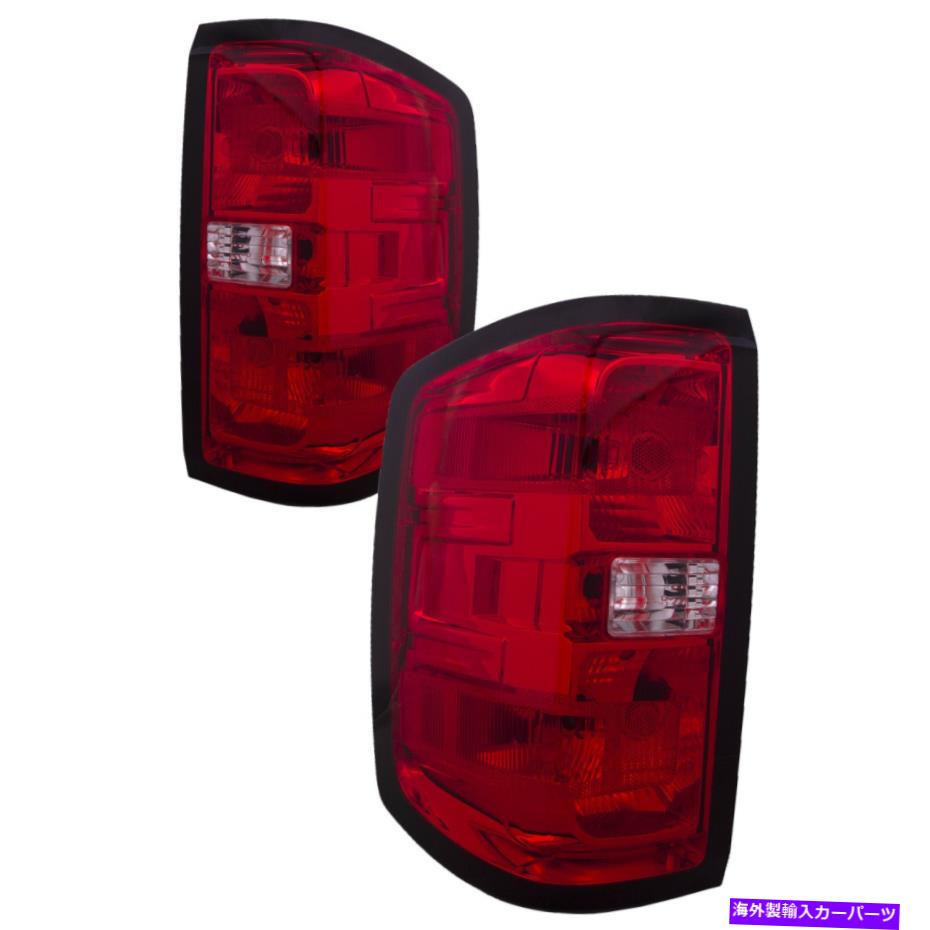 USテールライト テールランプセット運転手左乗客正しいペアシボレーシルバード Tail Lamp Set Driver Left Passenger Right Pair For 2015-2018 Chevrolet Silverado【並行輸入品】