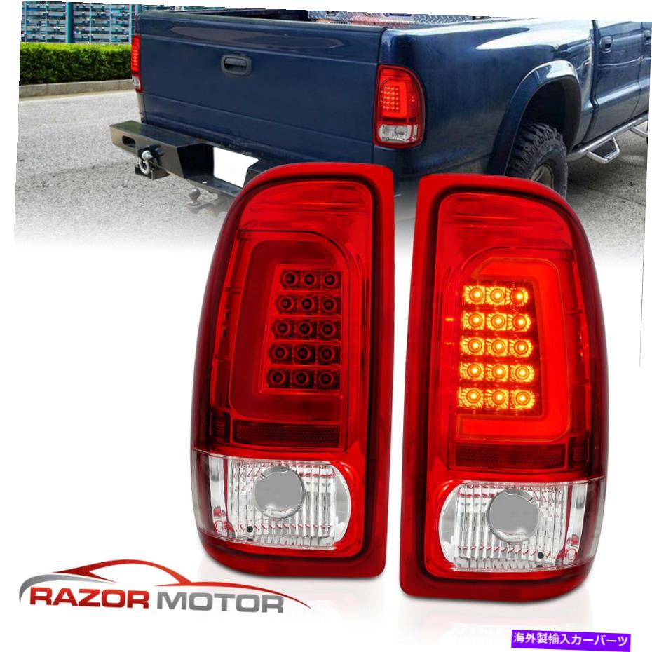 USテールライト フィット1997-2004ドッジダコタピックアップC-BAR LED赤の交換用Taillightブレーキランプ Fit 1997-2004 Dodge Dakota Pickup C-Bar LED Red Replacement TailLight Brake Lamp【並行輸入品】
