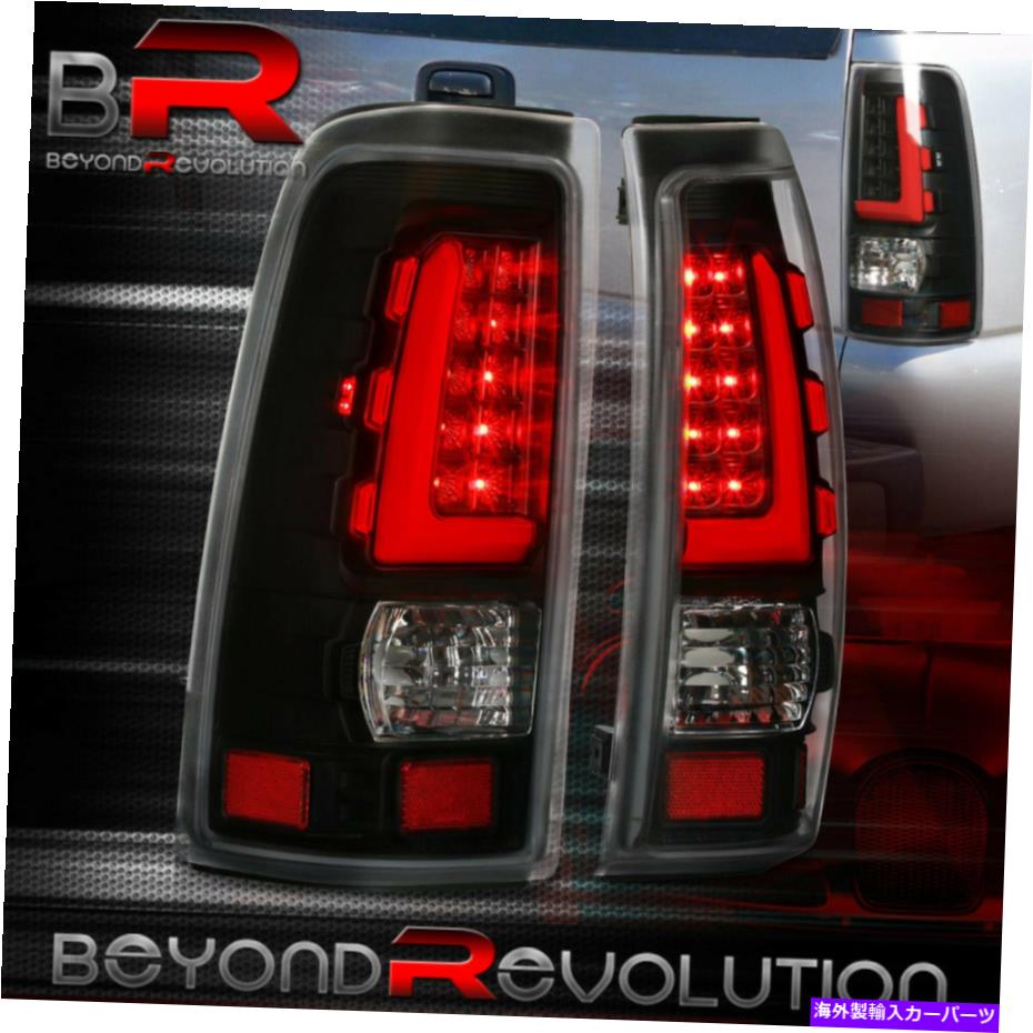 USテールライト ブラックハウジング赤LEDチューブテールライト99-06 Silverado / Sierraのためのクリアレンズ Black Housing Red LED Tube Tail Lights Clear Lens For 99-06 Silverado / Sierra【並行輸入品】