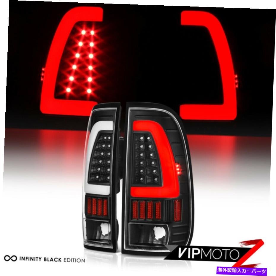 USテールライト 97-03 Ford F150 F250 Superduty Black NeonチューブライトLEDブレーキテールランプL + R For 97-03 Ford F150 F250 Superduty Black Neon Tube Light LED Brake Tail Lamp L+R【並行輸入品】