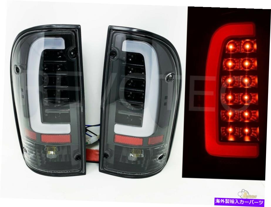 USテールライト ブラックLEDテールライトランプ1ペア95-00トヨタタコマピックアップ96 97 98 99 Black LED Tail Lights Lamps 1 Pair For 95-00 Toyota Tacoma Pickup 96 97 98 99【並行輸入品】