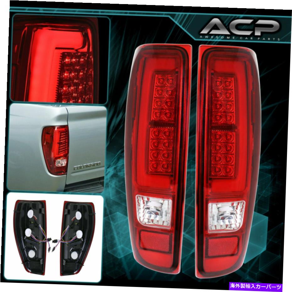USテールライト 04-12キャニオンリアテールライトアセンブリLEDランプクロームハウジングレッドレンズ 04-12 Canyon Rear Tail Light Assembly LED Lamps Chrome Housing Red Lens【並行輸入品】