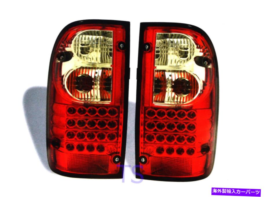 USテールライト レッドレンズLED LH + RHリアバックテールランプライトフィットトヨタHILUX MK4 MK 1998-2004 RED LENS LED LH+RH REAR BACK TAIL LAMP LIGHT FIT TOYOTA HILUX MK4 MK 1998-2004【並行輸入品】