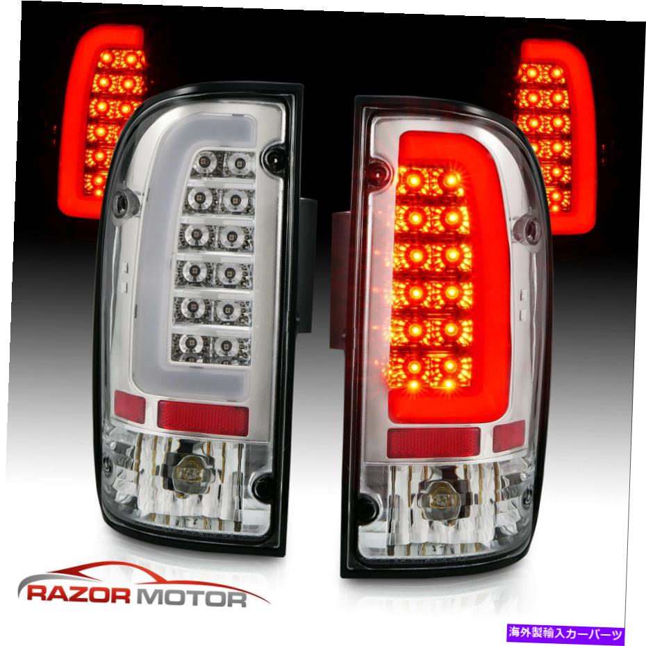 USテールライト トヨタタコマ+ソケット用1995-2000交換用クロムLEDバーTaillightセット 1995-2000 Replacement Chrome LED Bar Taillight Set for Toyota Tacoma Bulb+Socket【並行輸入品】