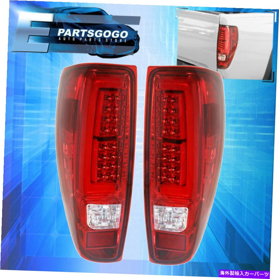 USテールライト 04-12キャニオンコロラドチューブスタイルLEDテールライトランプクロームハウジング赤いLen For 04-12 Canyon Colorado Tube Style LED Tail Lights Lamp Chrome Housing Red Len【並行輸入品】