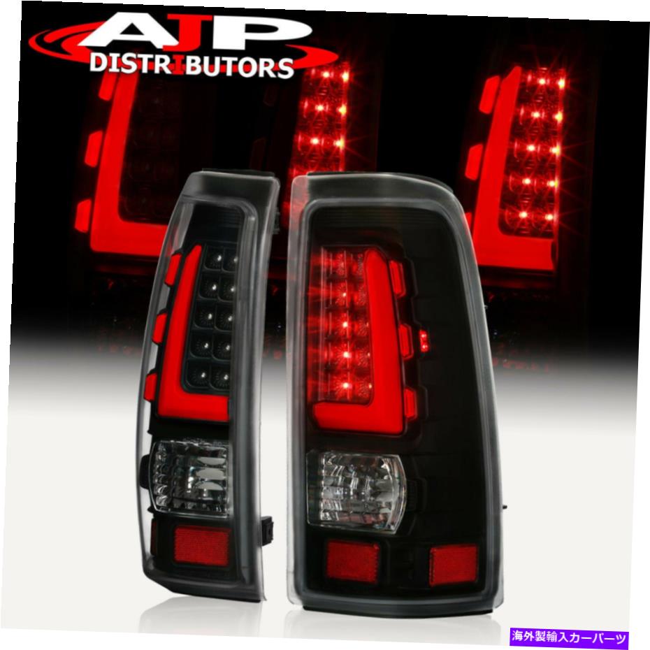 USテールライト 黒赤チューブLEDテールライトランプ左+右+右、Silverado / Sierra Black Red Tube LED Tail Lights Lamps Left+Right For 1999-2006 Silverado / Sierra【並行輸入品】