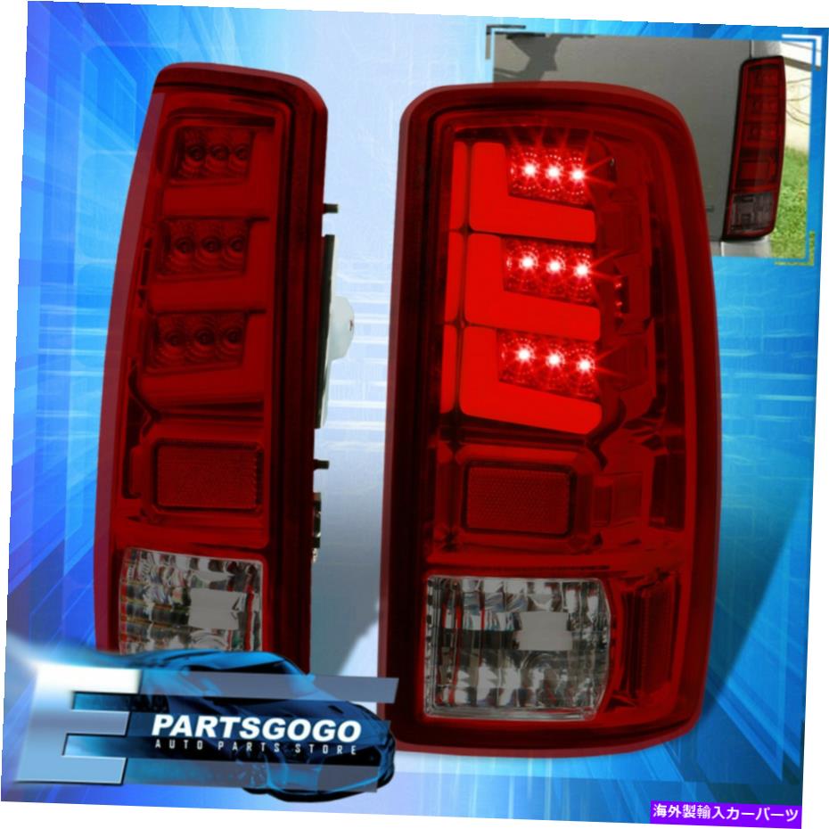 USテールライト 00-06 Yukon Tahoe Suburbanの交換LEDテールライトブレーキランプレッドスモーク For 00-06 Yukon Tahoe Suburban Replacement LED Tail Lights Brake Lamps Red Smoke【並行輸入品】