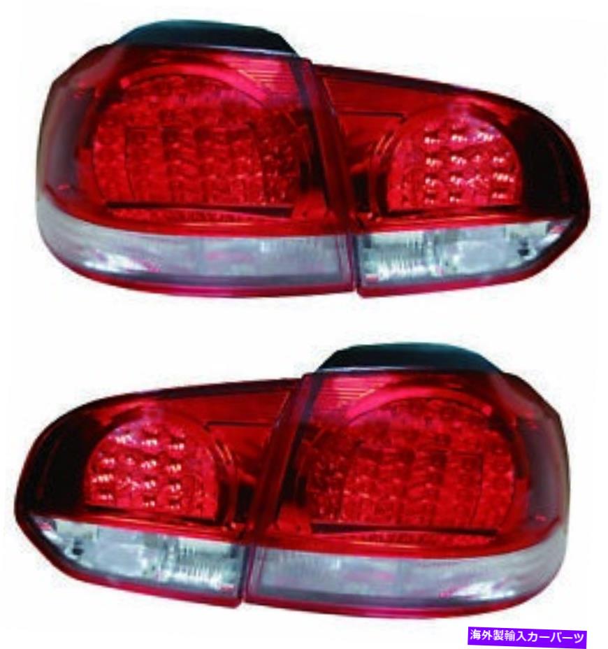 USテールライト 2010-2011フォルクスワーゲンゴルフテールライトドライバー左手と旅客4セット For 2010-2011 Volkswagen Golf Tail Light Driver Left and Passenger Right 4 Set【並行輸入品】