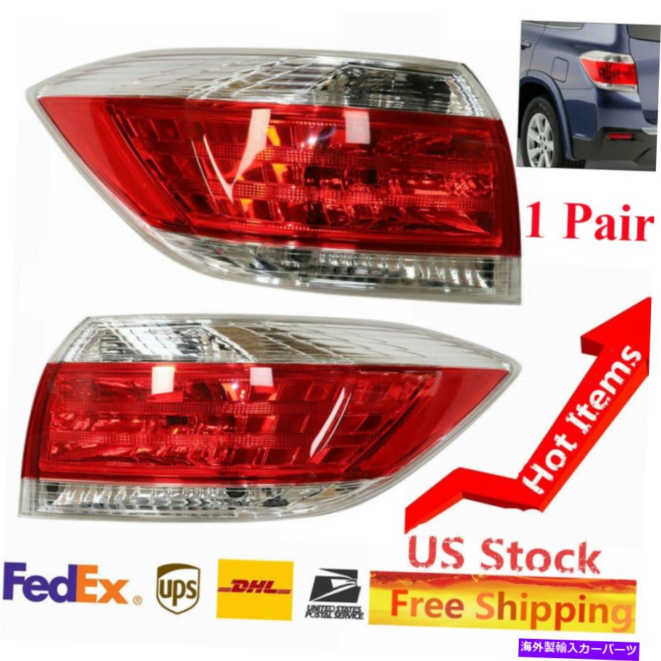 USテールライト 2011-2013トヨタハイランダーアメリカのハロゲンテールライトセット Halogen Tail Light Set For 2011-2013 Toyota Highlander USA w/no Bulbs【並行輸入品】