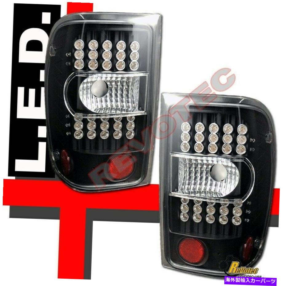 USテールライト 黒LEDテールライトプラグ＆プレイ2001-2011フォードレンジャーXL FX4ピックアップ Black LED Tail Lights Plug & Play For 2001-2011 Ford Ranger XL XLT FX4 Pickup【並行輸入品】